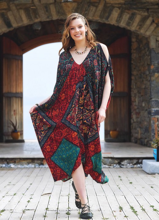 Bohemian summer dress print etnic